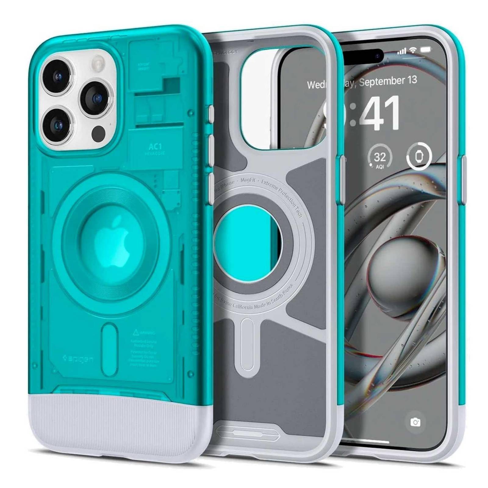 Funda SPIGEN C1 Mag para iPhone 15 PRO MAX Azul 
