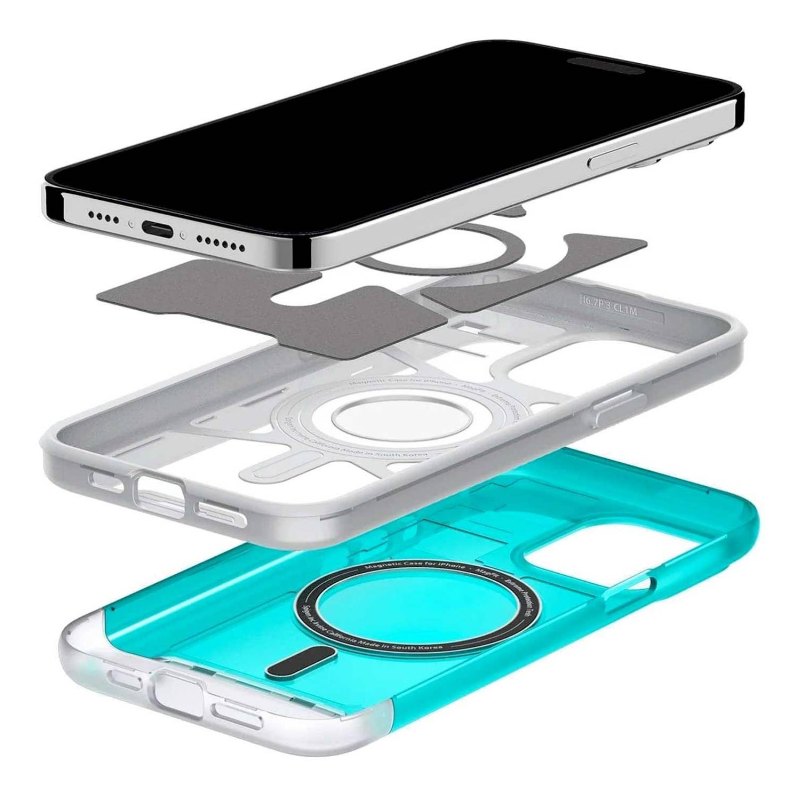 Funda SPIGEN C1 Mag para iPhone 15 PRO MAX Azul 
