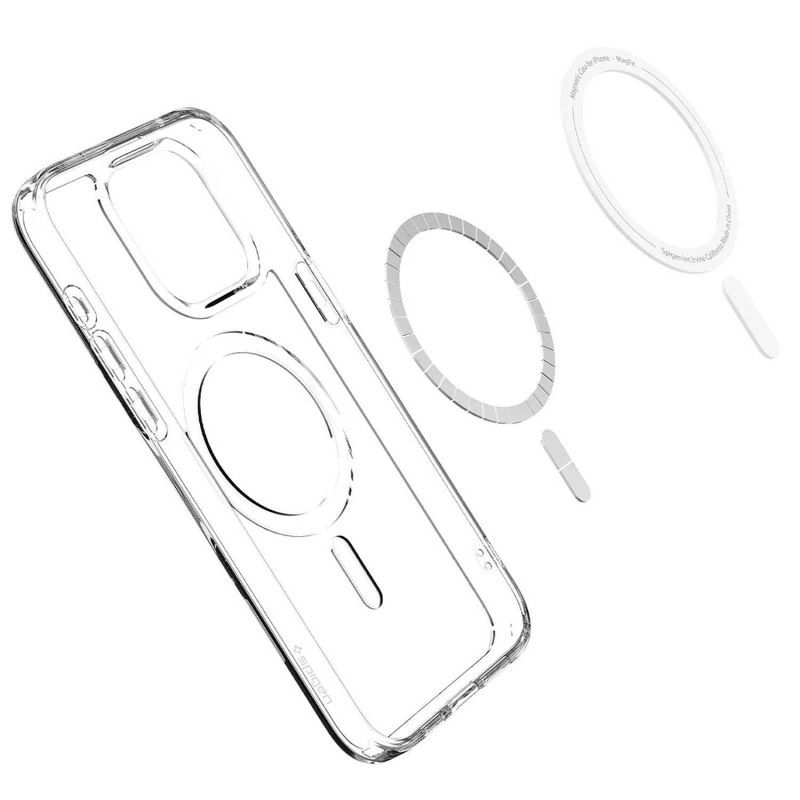 Funda SPIGEN Crystal Hybrid Mag para iPhone 15 PRO MAX Transparente 
