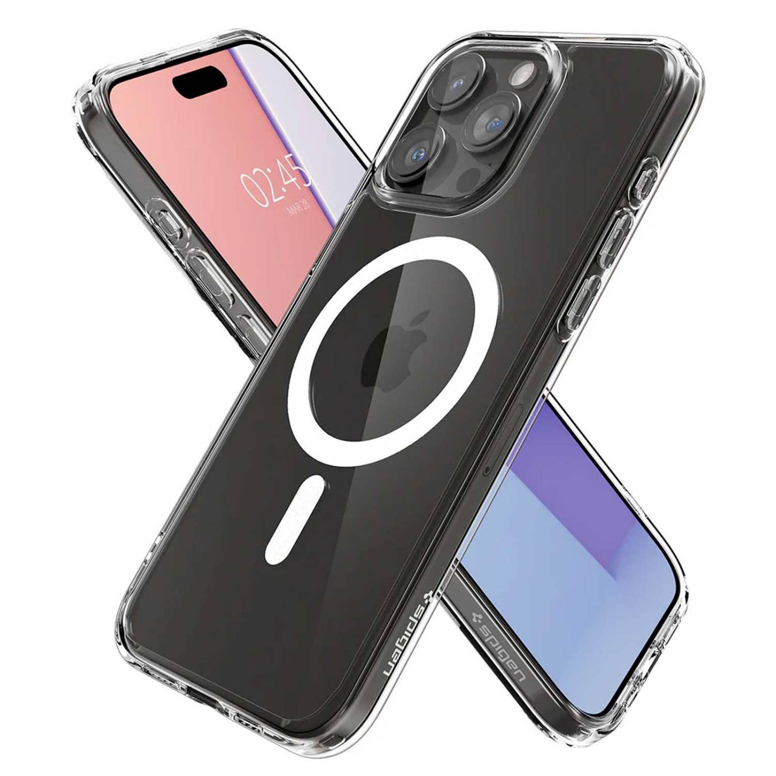 Funda SPIGEN Crystal Hybrid Mag para iPhone 15 PRO MAX Transparente 
