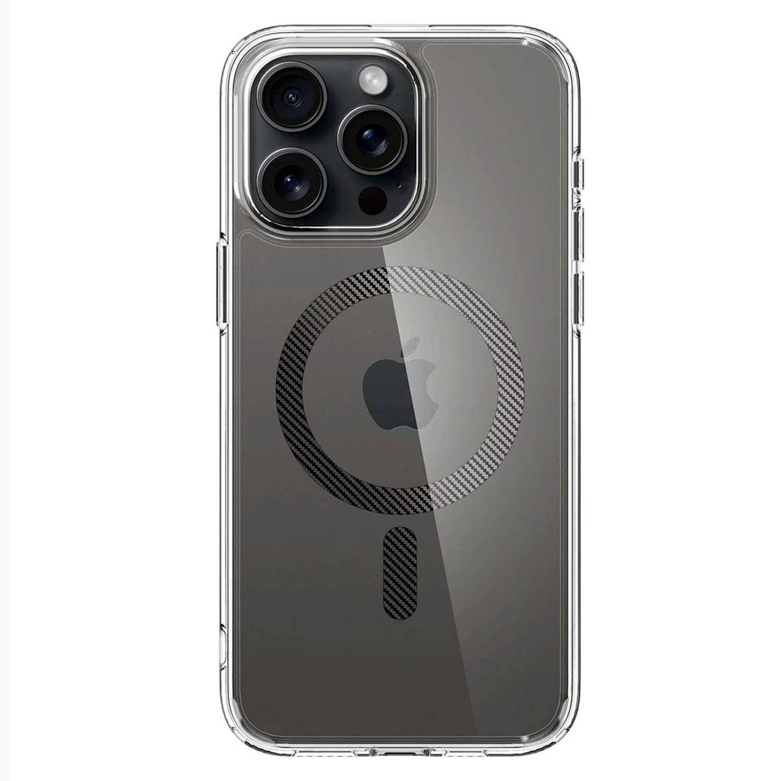 Funda SPIGEN Ultra Hybrid Mag para iPhone 15 PRO Transp Carbon 