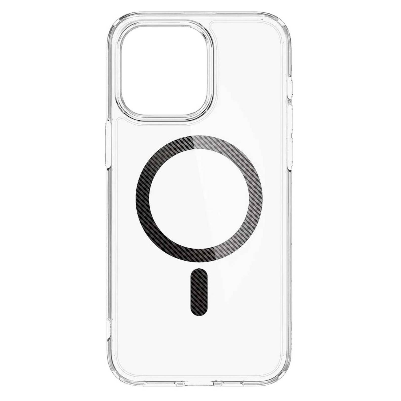 Funda SPIGEN Ultra Hybrid Mag para iPhone 15 PRO Transp Carbon 