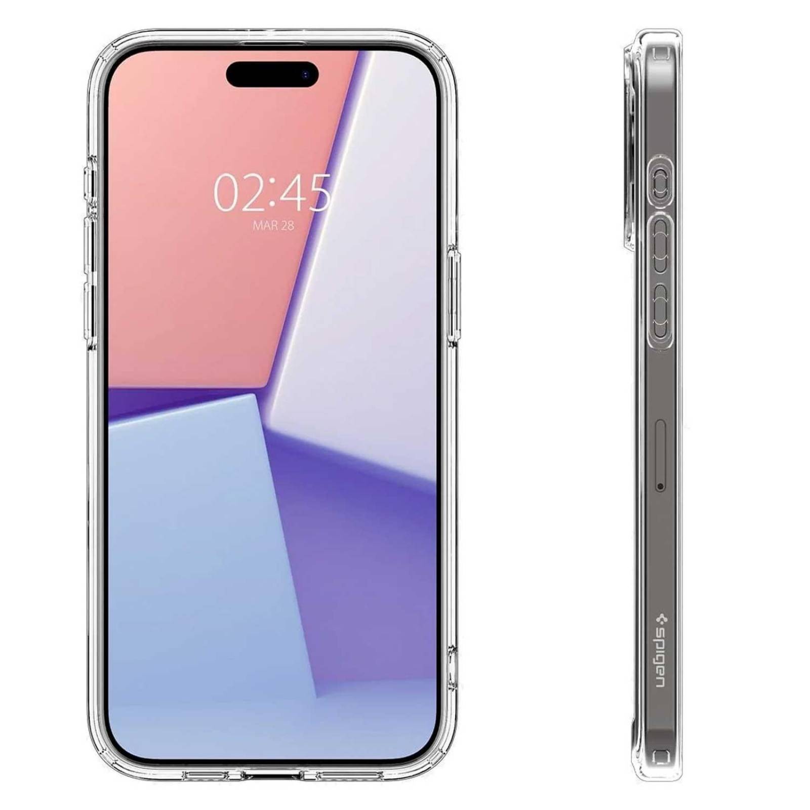 Funda SPIGEN Ultra Hybrid Mag para iPhone 15 PRO Transp Carbon 