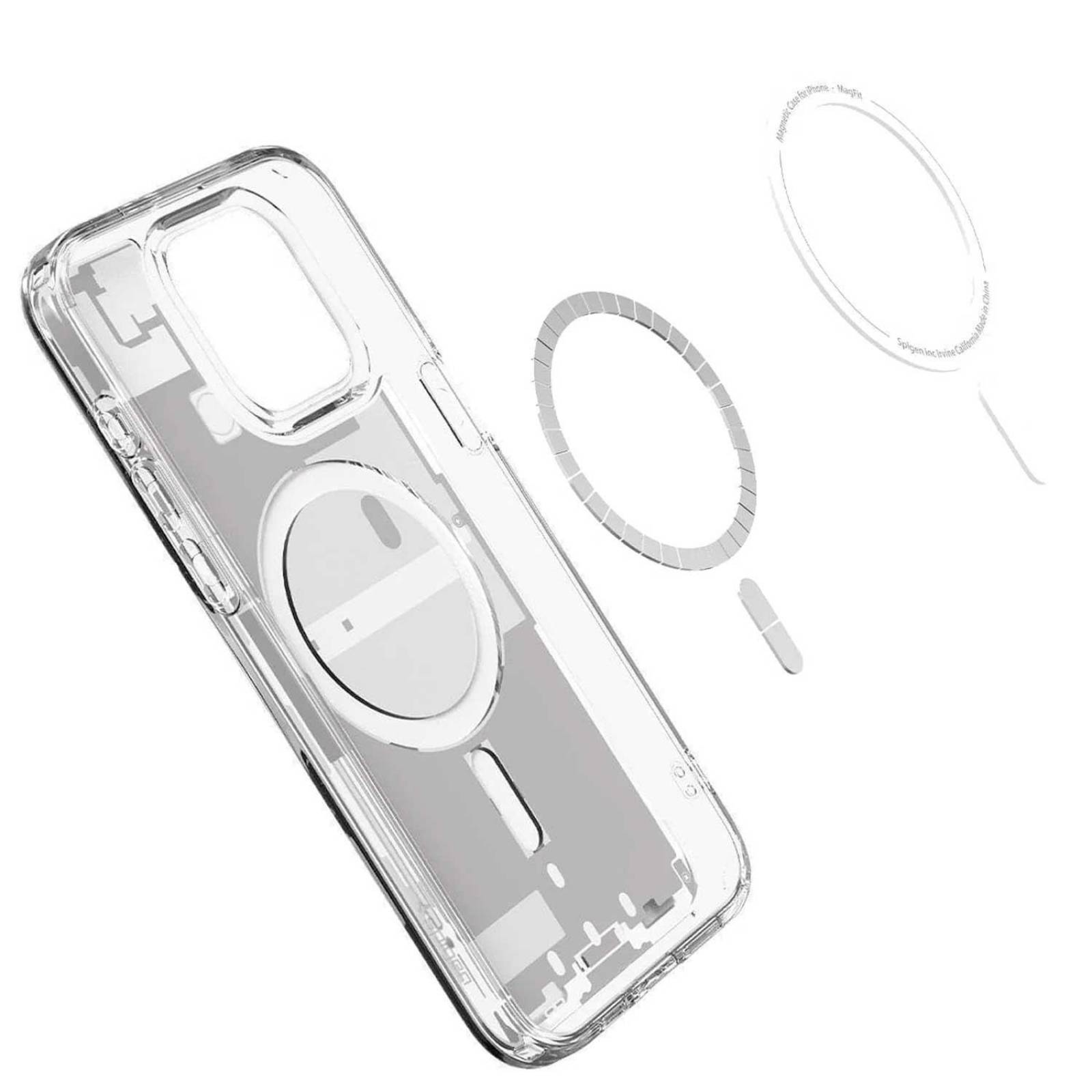 Funda SPIGEN Zero One para iPhone 15 PRO MAX Blanca 