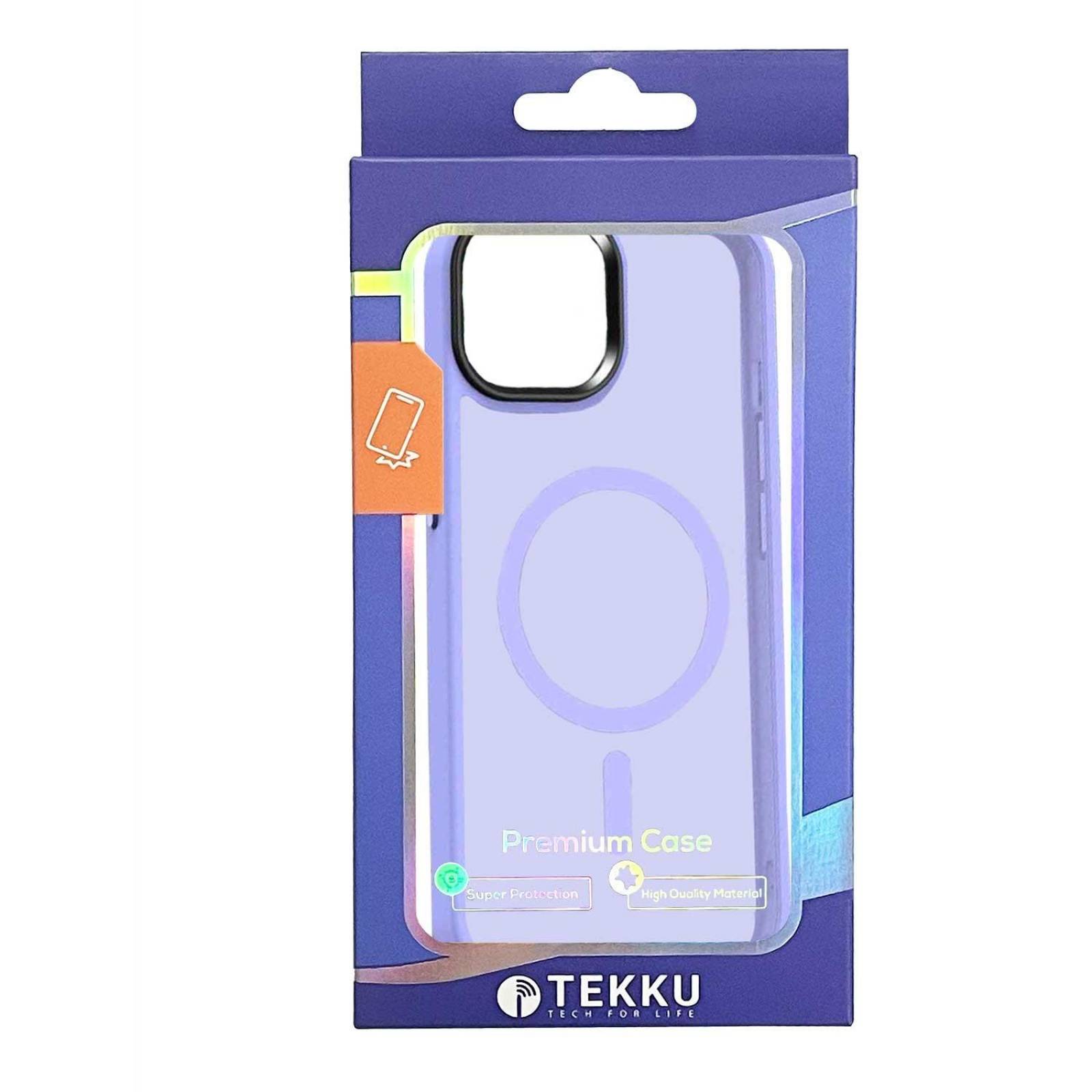 Funda TEKKU Matte Style para iPhone 15 PRO MAX Trans Violeta compatible con MagSafe