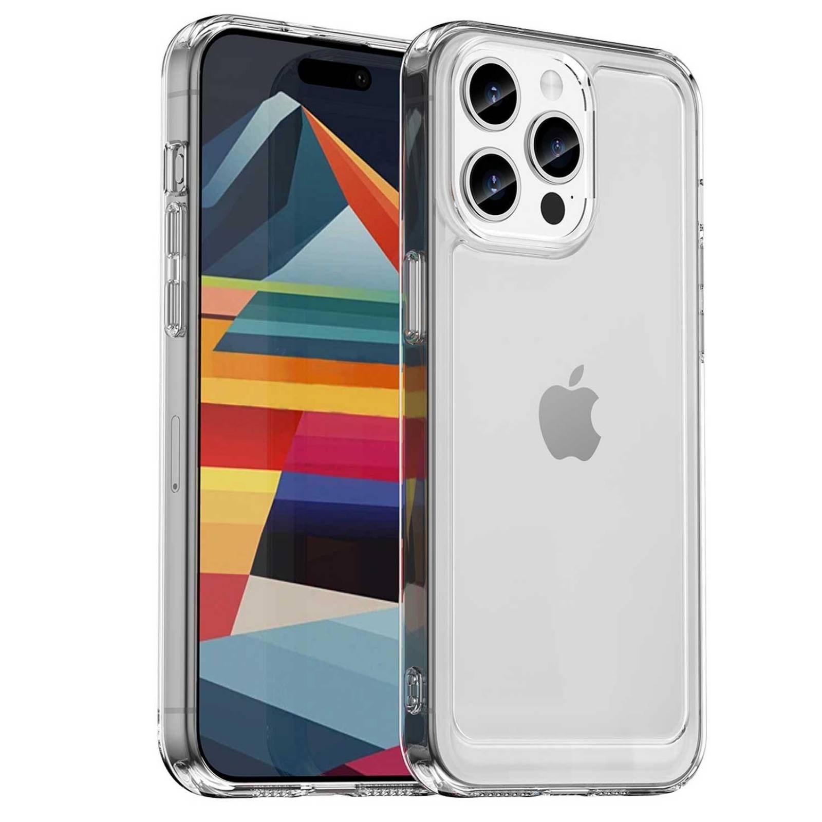 Funda TEKKU TPU Rugged para iPhone 15 PRO MAX Transparente .