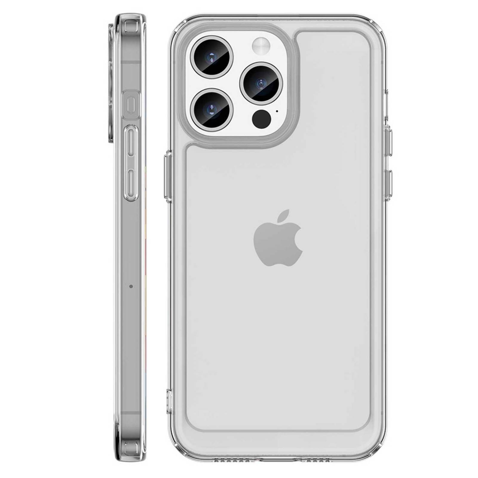 Funda TEKKU TPU Rugged para iPhone 15 PRO MAX Transparente .