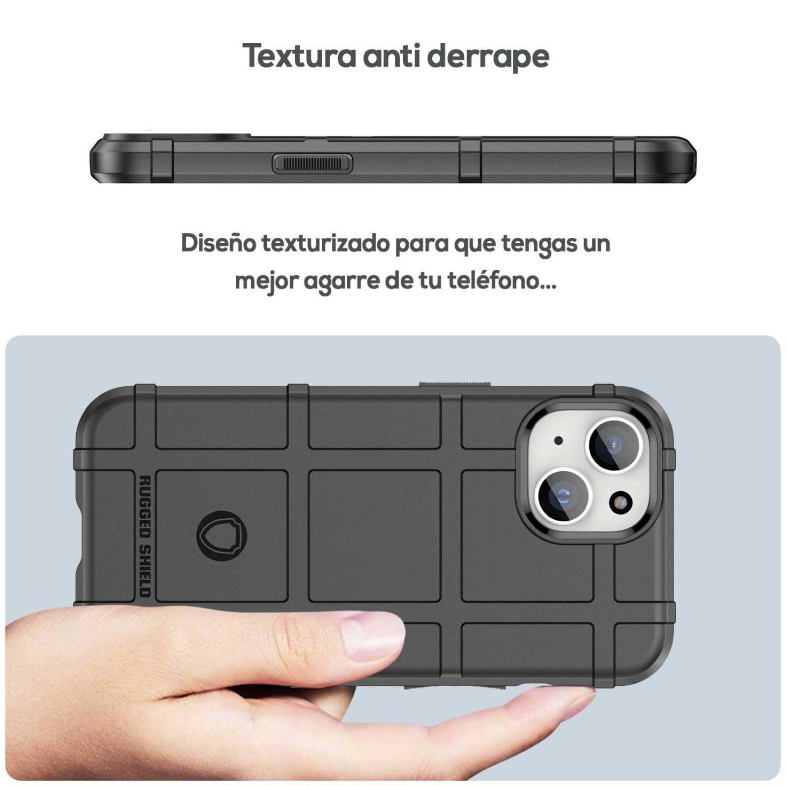 Funda TEKKU Rugged Shield para iPhone 15 PLUS Negra 
