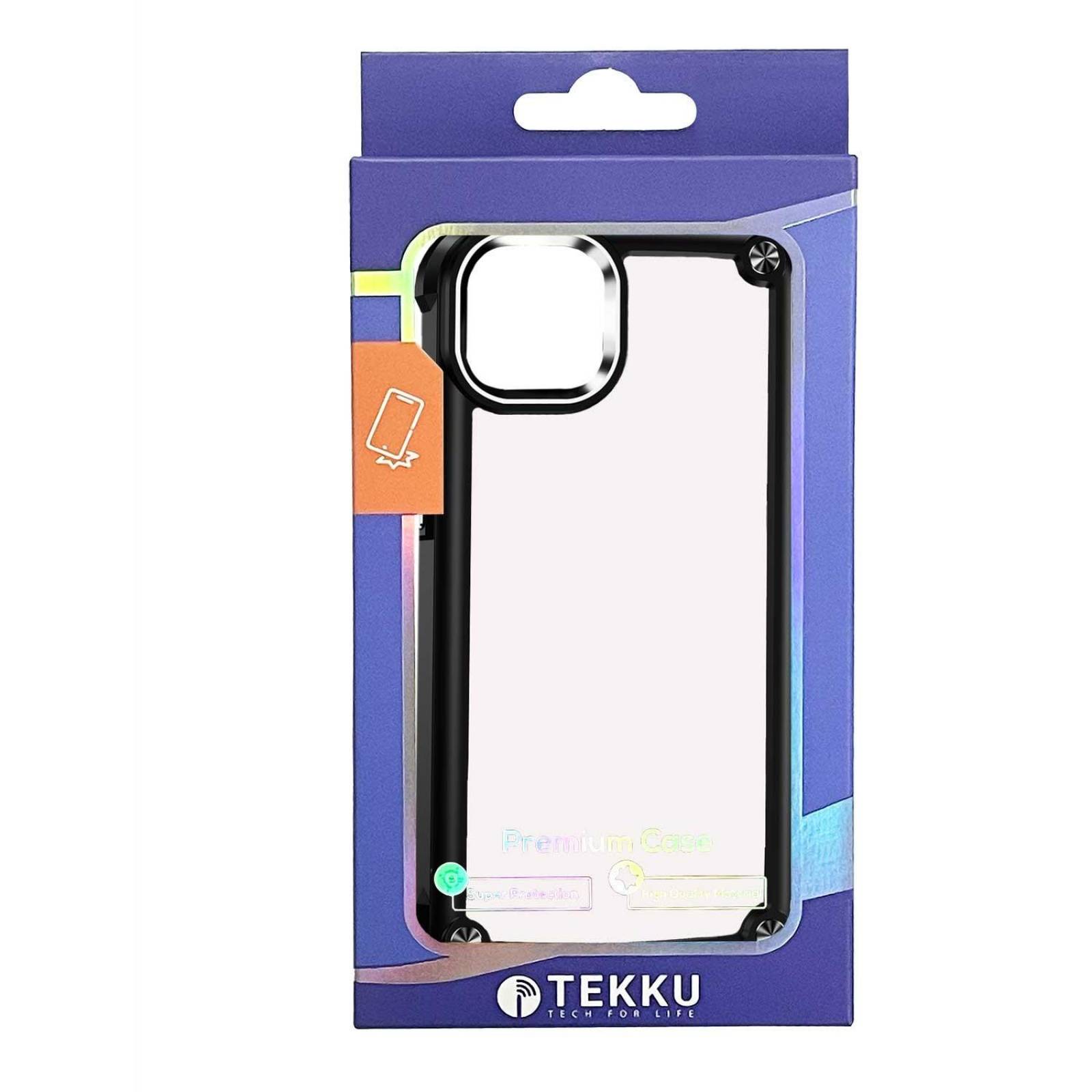 Funda TEKKU Shock Hardshell para iPhone 15 PRO Negra Transparente 