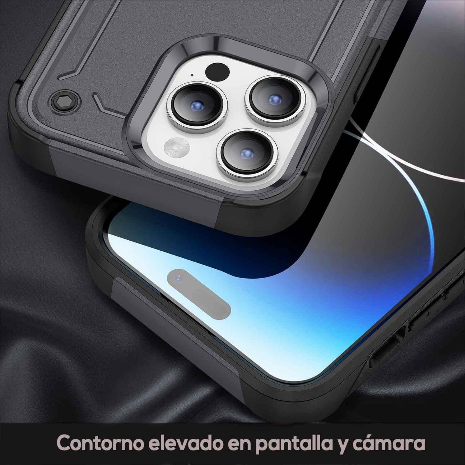 Funda TEKKU Tough cover para iPhone 15 PRO MAX Negra 