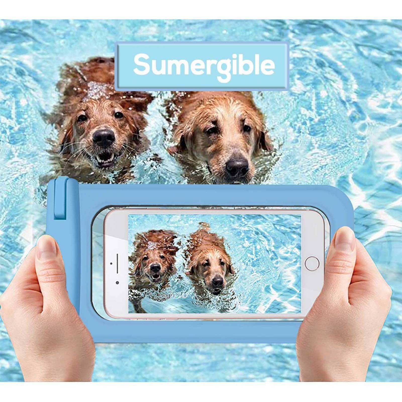 Funda TEKKU contra Agua colgante Universal sumergible Azul 