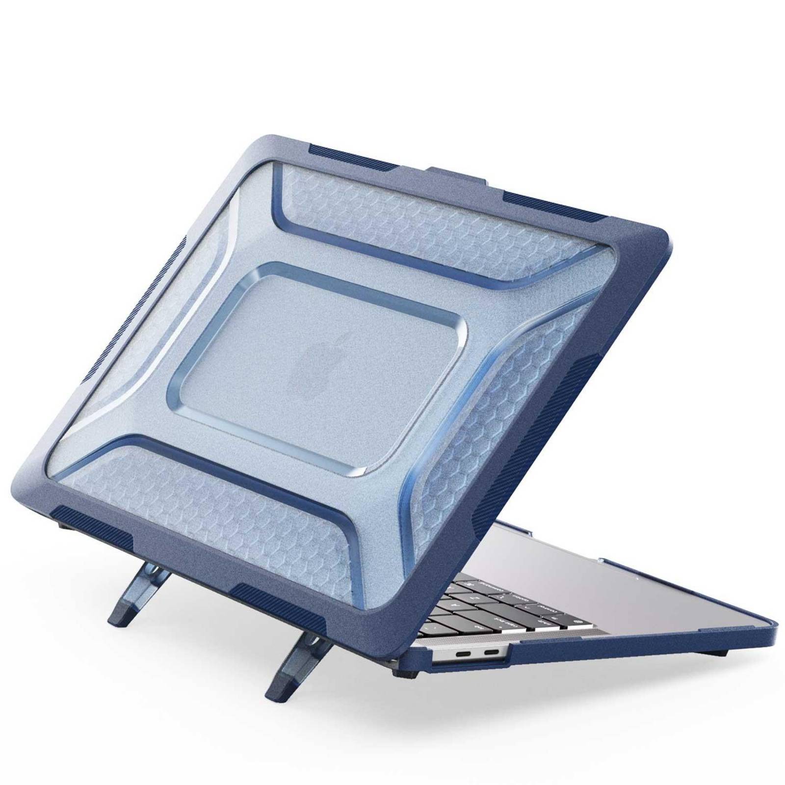 Funda TEKKU HC para MacBook Pro 13 M1 M2 uso rudo Azul A2338 A2238 A2289 A2251 A2159 A1989 A1706 A1708