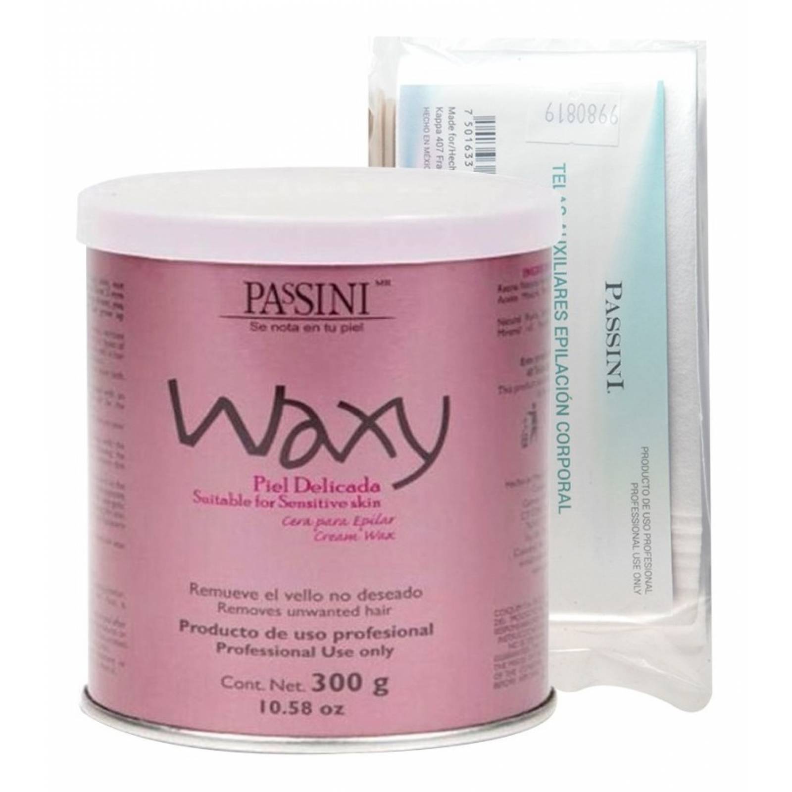 Kit De Cera Para Depilar Waxy Con Telas Passini 300gr