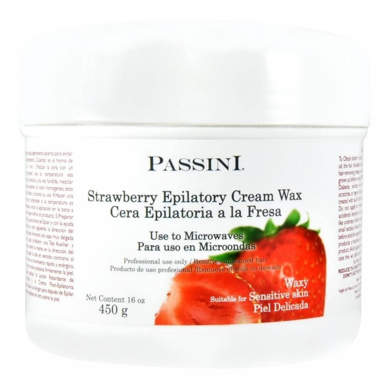 Cera Depilatoria Fresa Passini 450gr