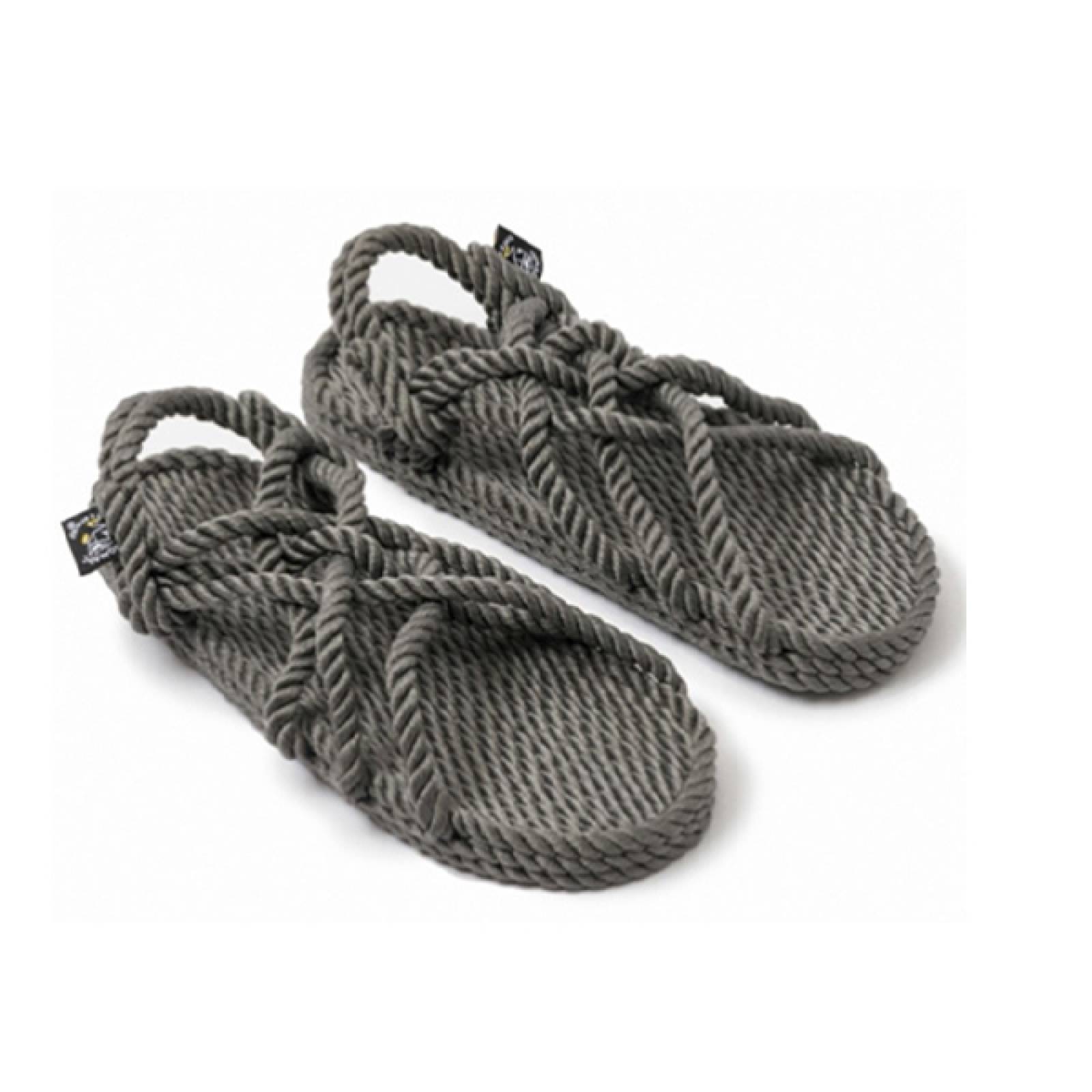 Sandalia artesanal, vegana hecha con fibras naturales, modelo JC, marca Nomadic State Of Mind,suave, ligera, cómoda, unisex