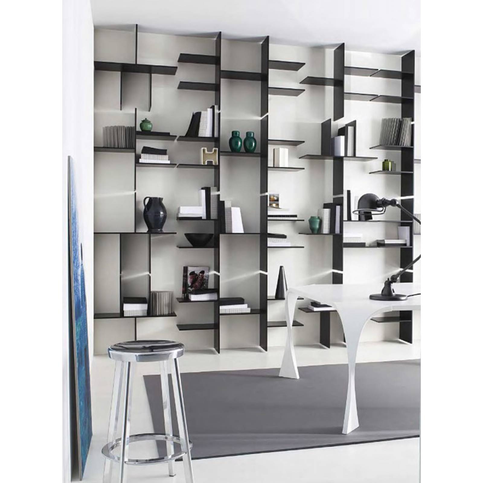 Esatto® Repisas Free organizadoras negras diseño italiano madera melamina 2 pcs 60 x 60 cms c u