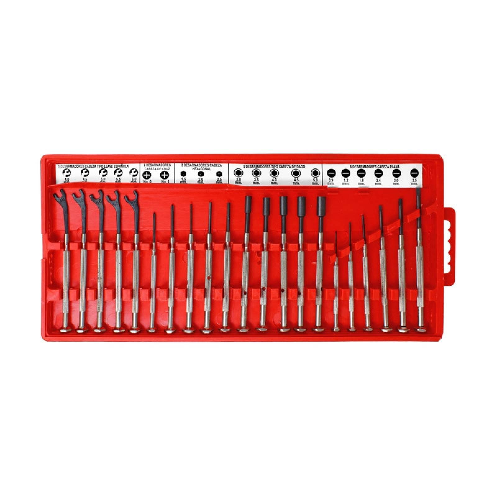 Juego de mini desarmadores tipo joyero 21 pzs 143B11 Tecnotool