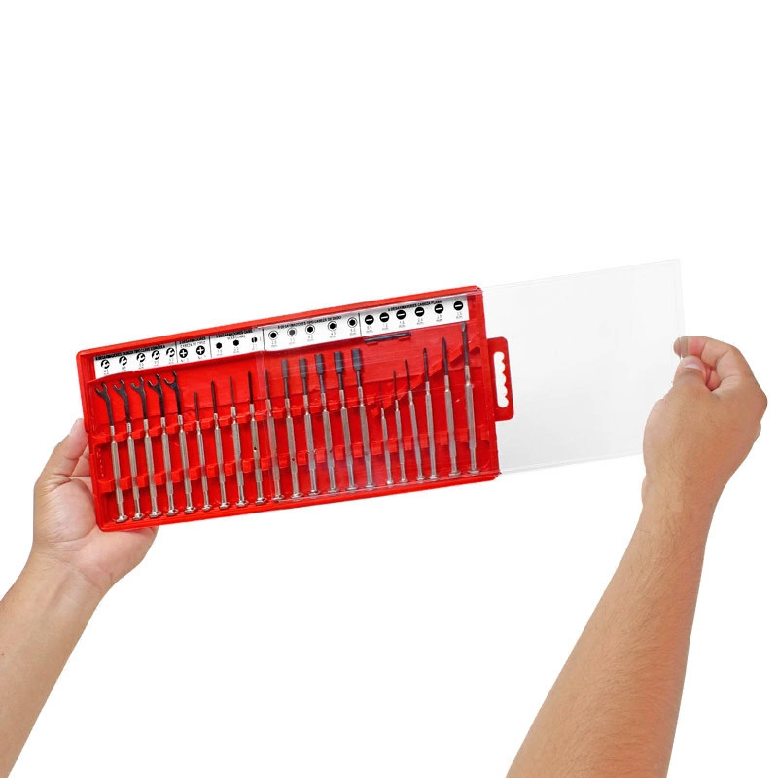 Juego de mini desarmadores tipo joyero 21 pzs 143B11 Tecnotool