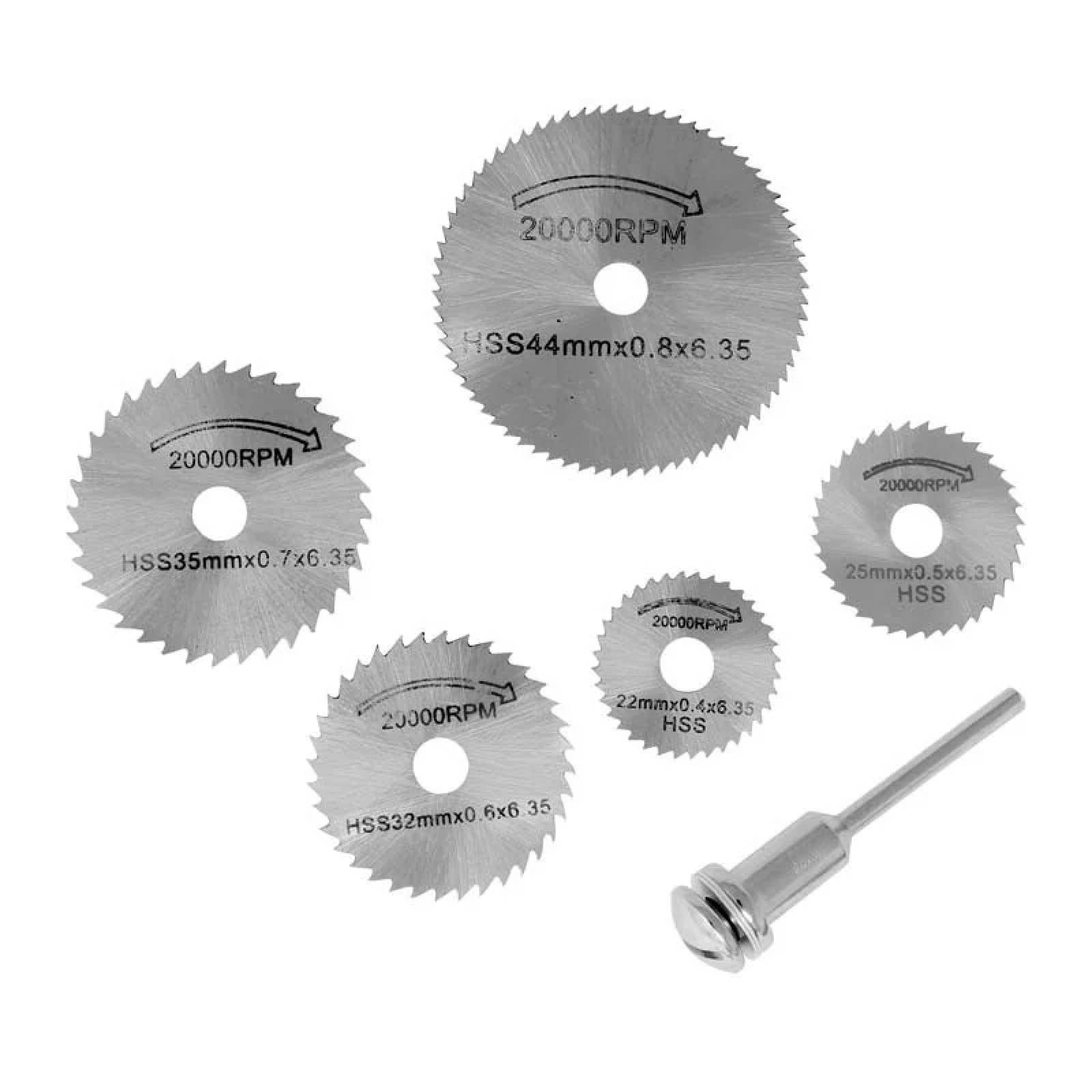 Juego accesorio sierra mini taladro y esmeril 6pzs 290109 OBI