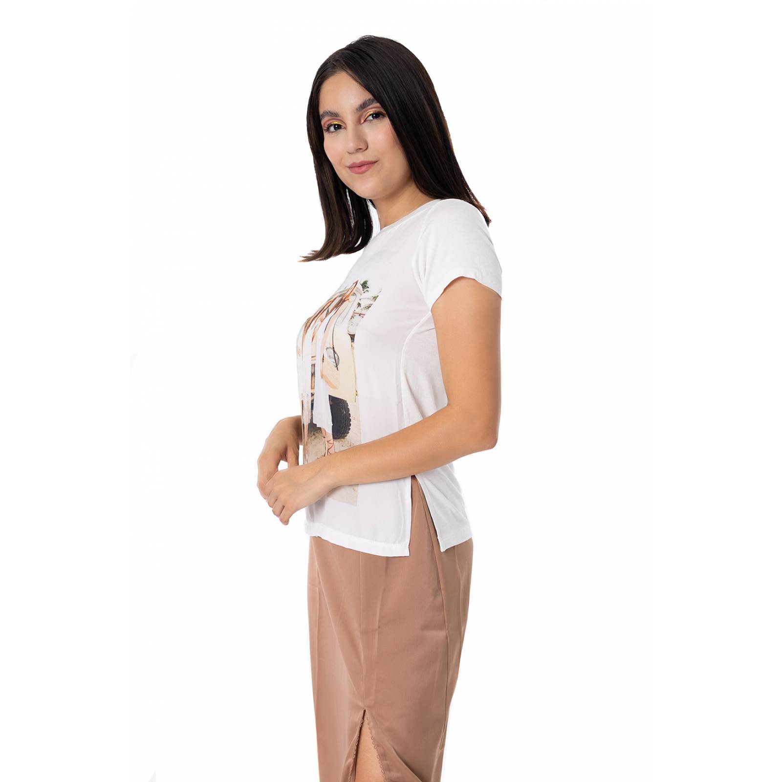 Blusa holgada con disenos estampados 