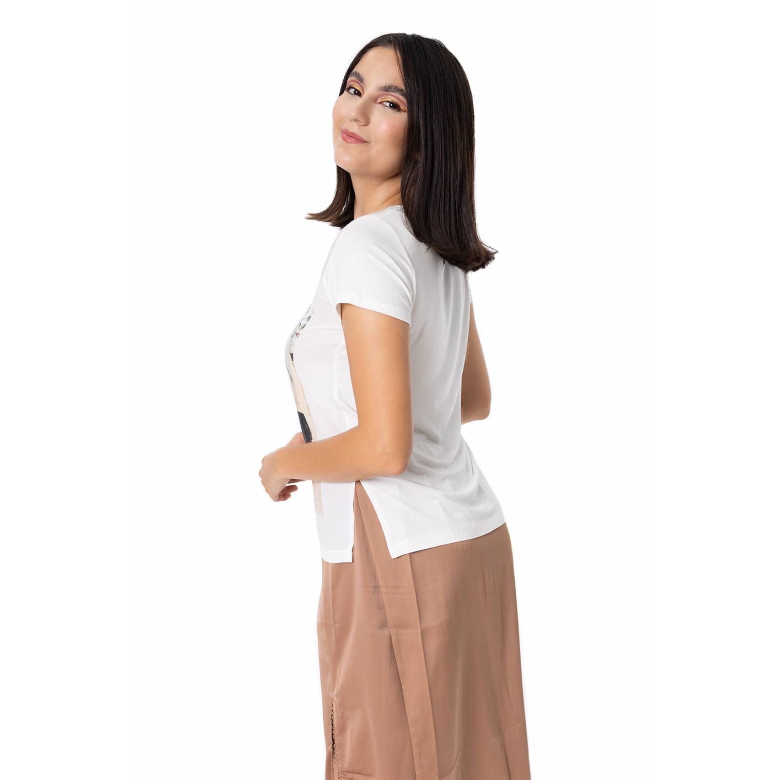 Blusa holgada con disenos estampados 