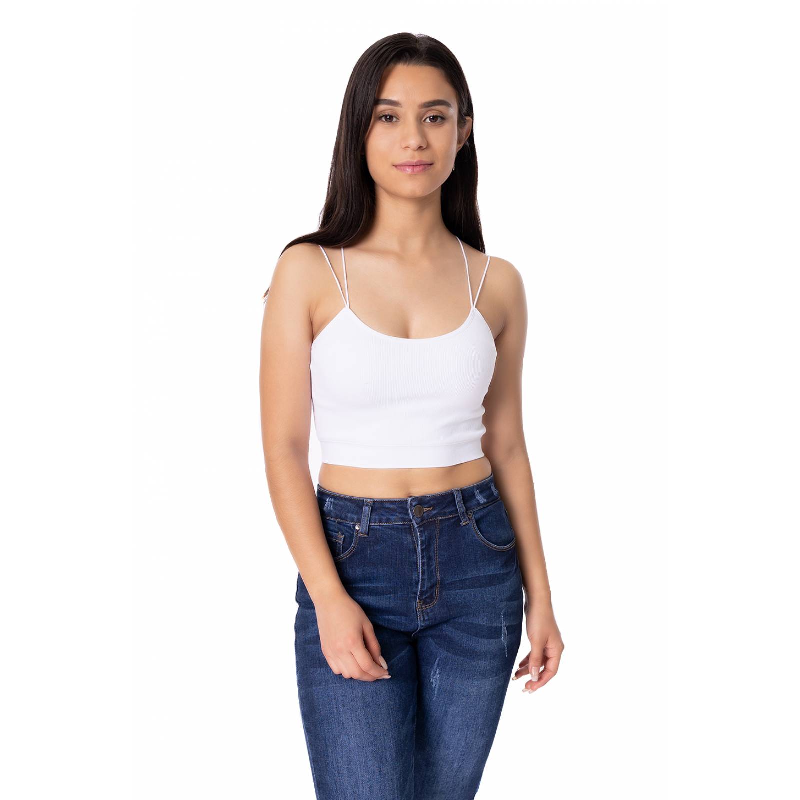 Top  de tirantes delgados con cruce en espalda.