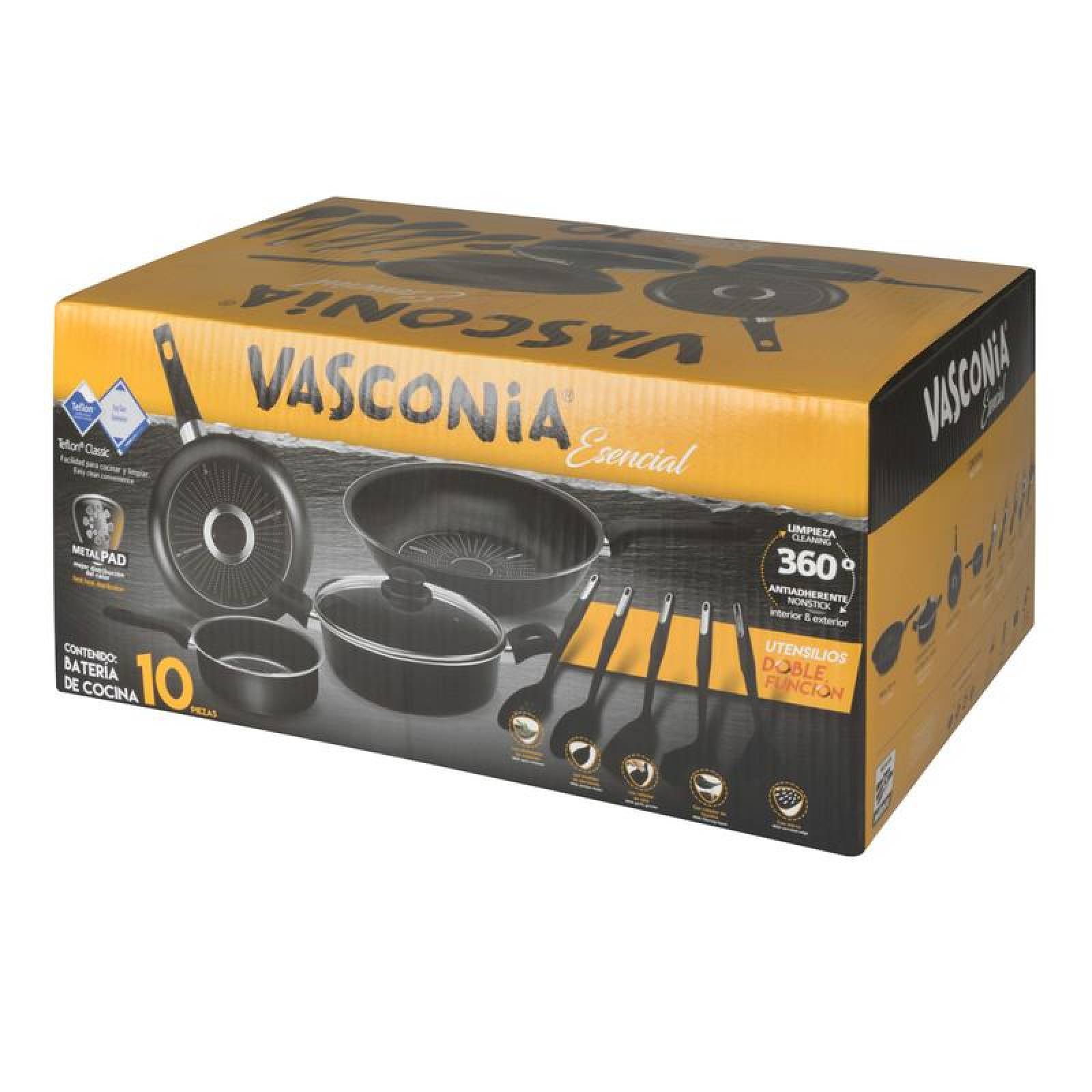 Batería de Cocina Vasconia Esencial 10 Pzas con Antiadherente