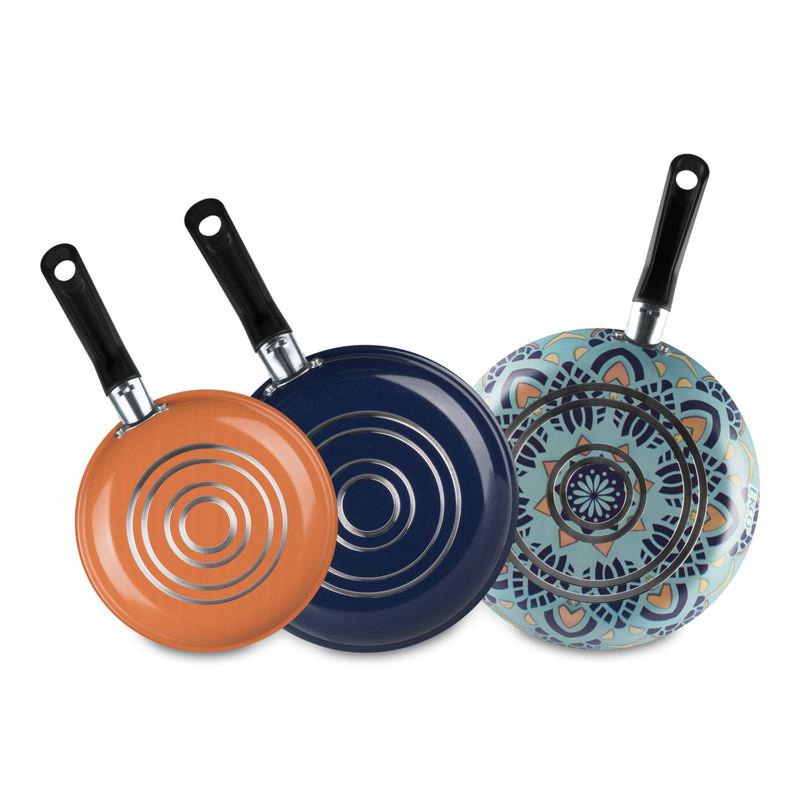 Juego de Sartenes Ekco 3 Piezas hechos de Aluminio con Antiadherente Duraflon 
