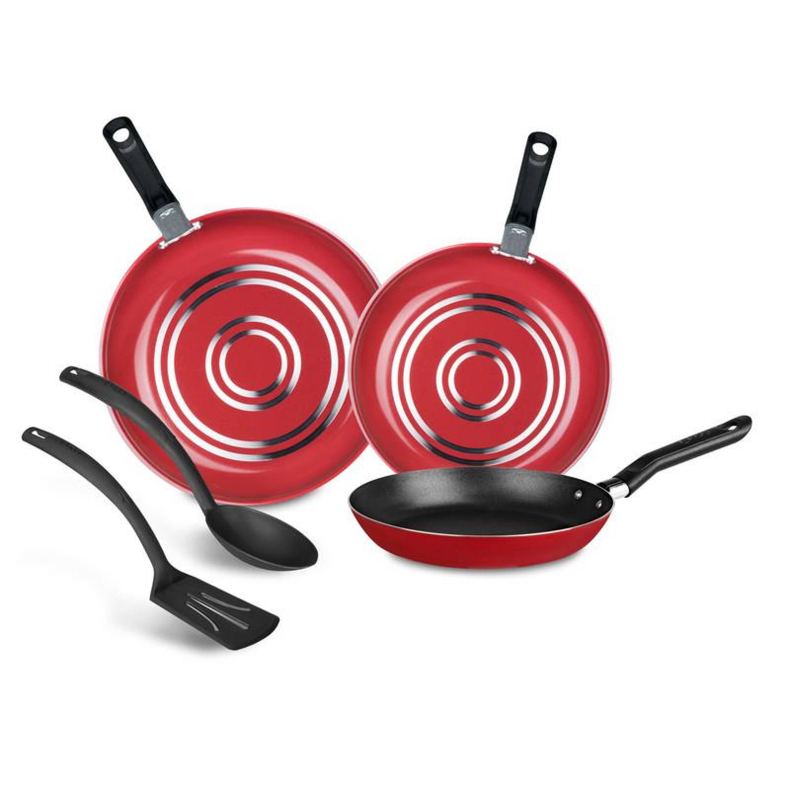 Juego de Cocina Ekco Rojo 5 Piezas Hecho de Aluminio
