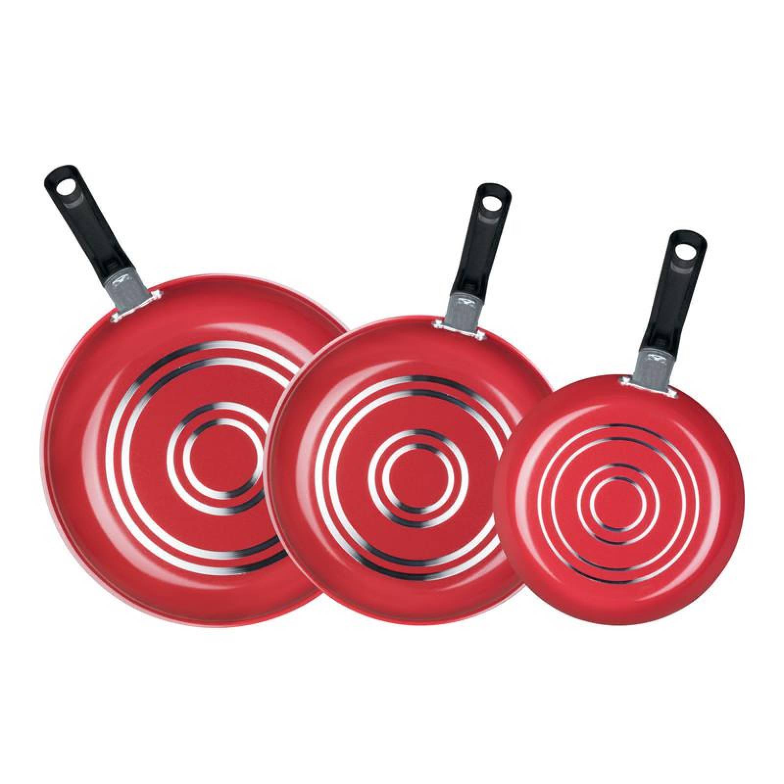 Juego de Cocina Ekco Rojo 5 Piezas Hecho de Aluminio