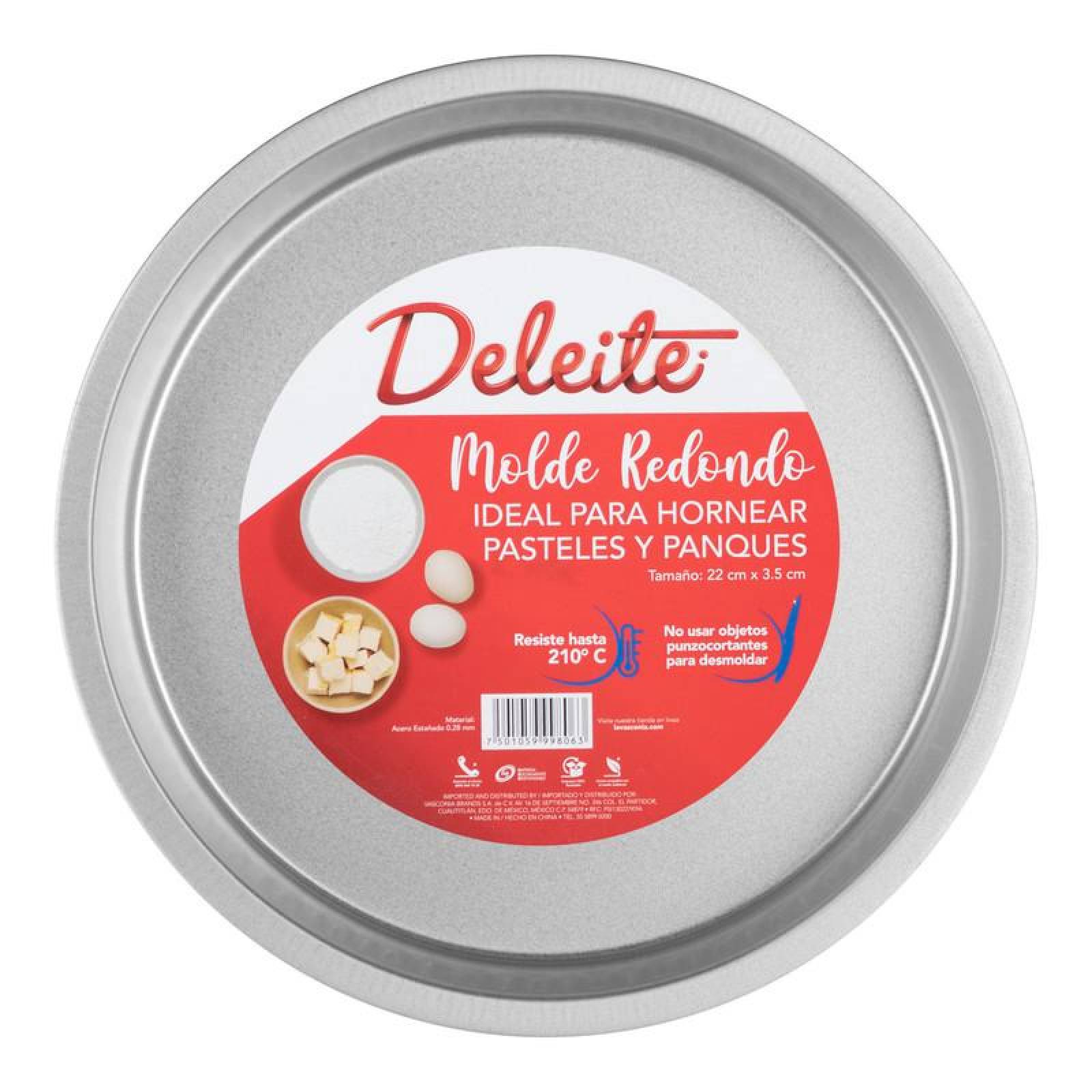 Molde Redondo para Pastel Deleite de Acero Estañado