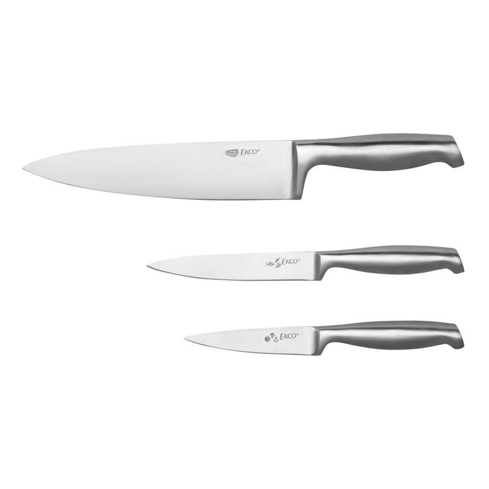 Juego de Cuchillos de Cocina 3 Piezas Ekco Progressive hechos de Acero Inoxidable 