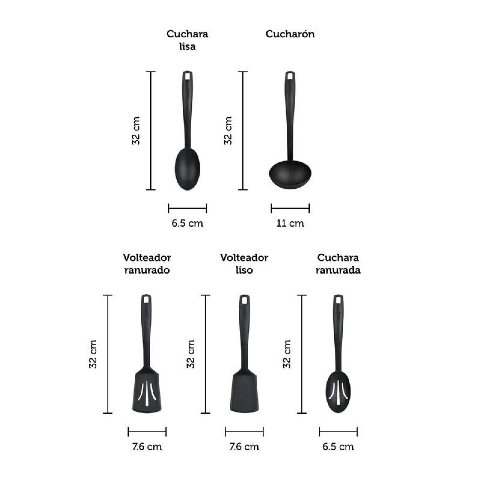 Juego de Utensilios de Cocina Ekco Classic 5 Piezas 