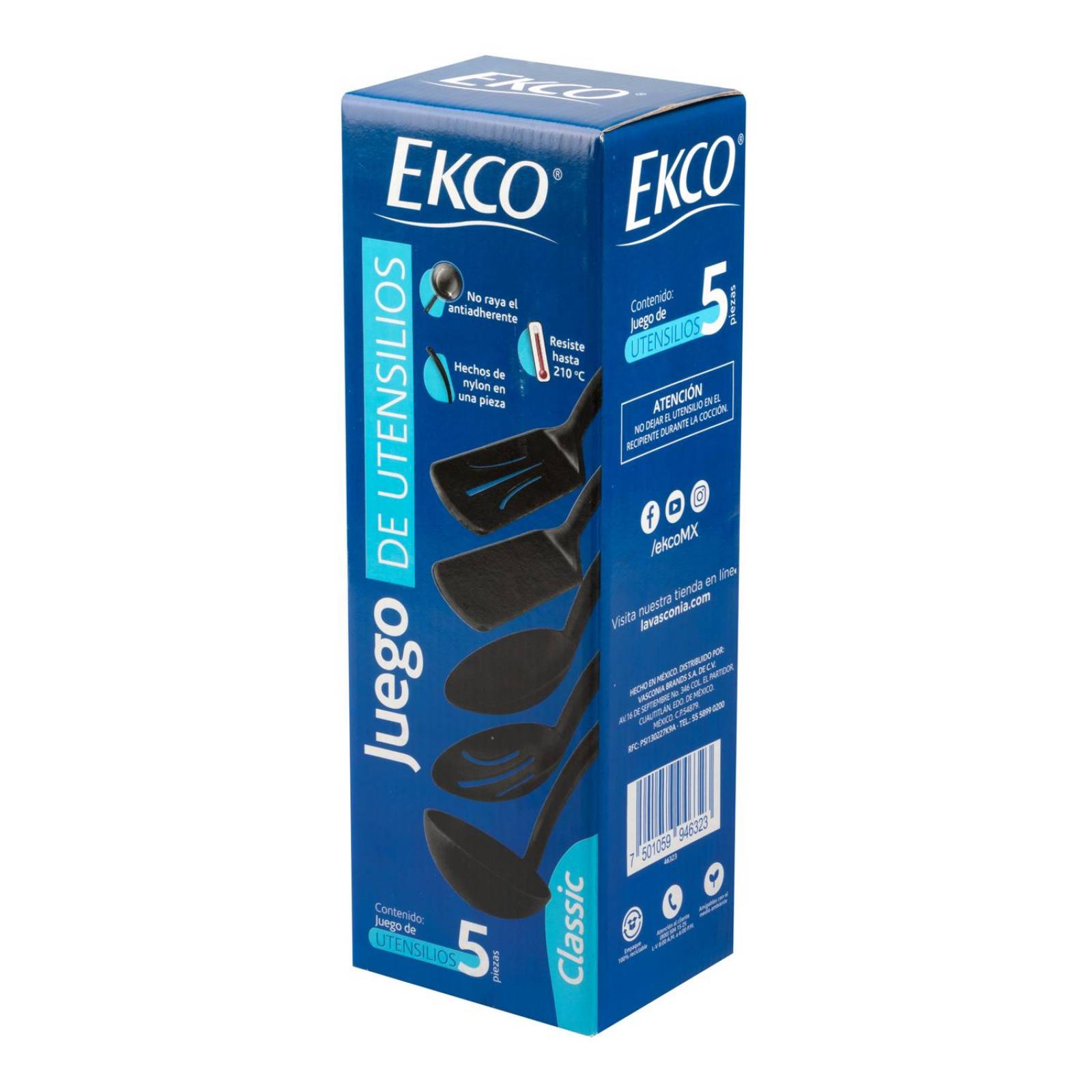 Juego de Utensilios de Cocina Ekco Classic 5 Piezas 
