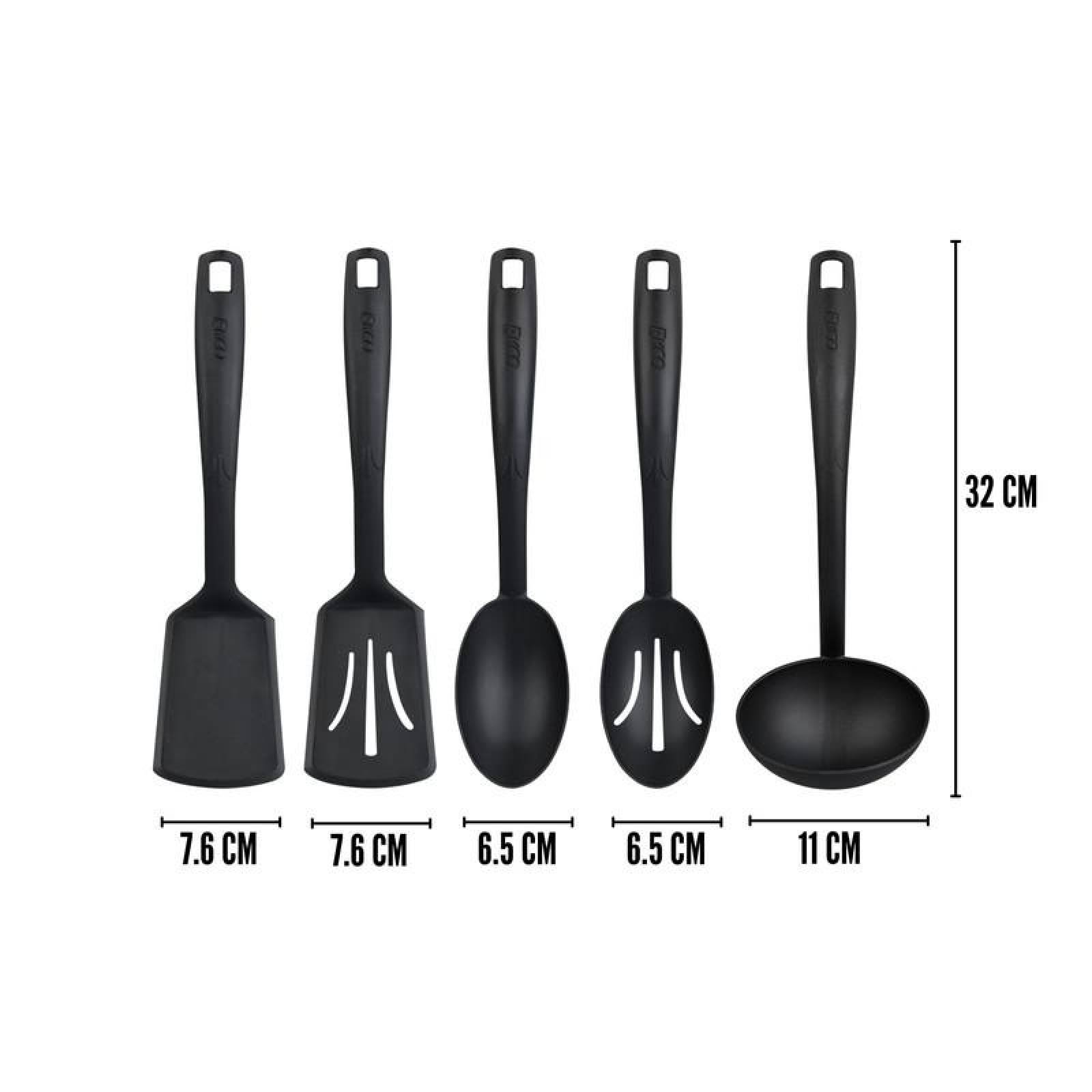 Set de Utensilios de Cocina Ekco Curvo 5 Piezas Hechos de Nylon 