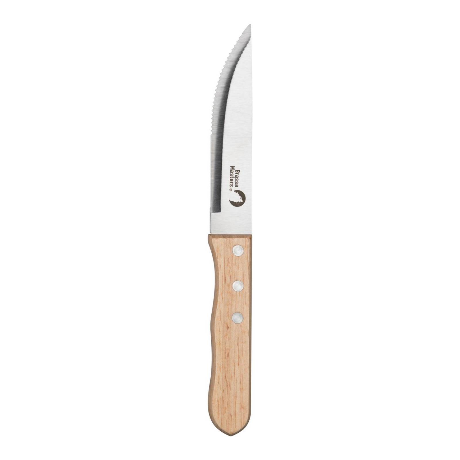 Juego de Asado de Acero Inoxidable y Madera 8 Piezas Brassa Masters
