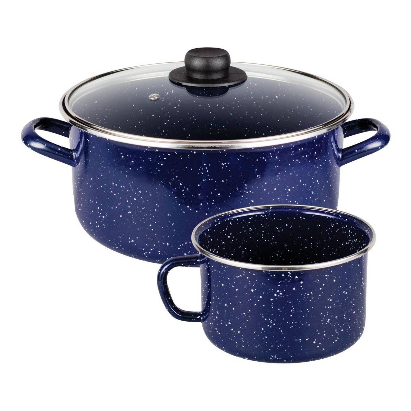 Batería de Cocina 6 piezas Azul Marino Ekco de Acero Esmaltado 