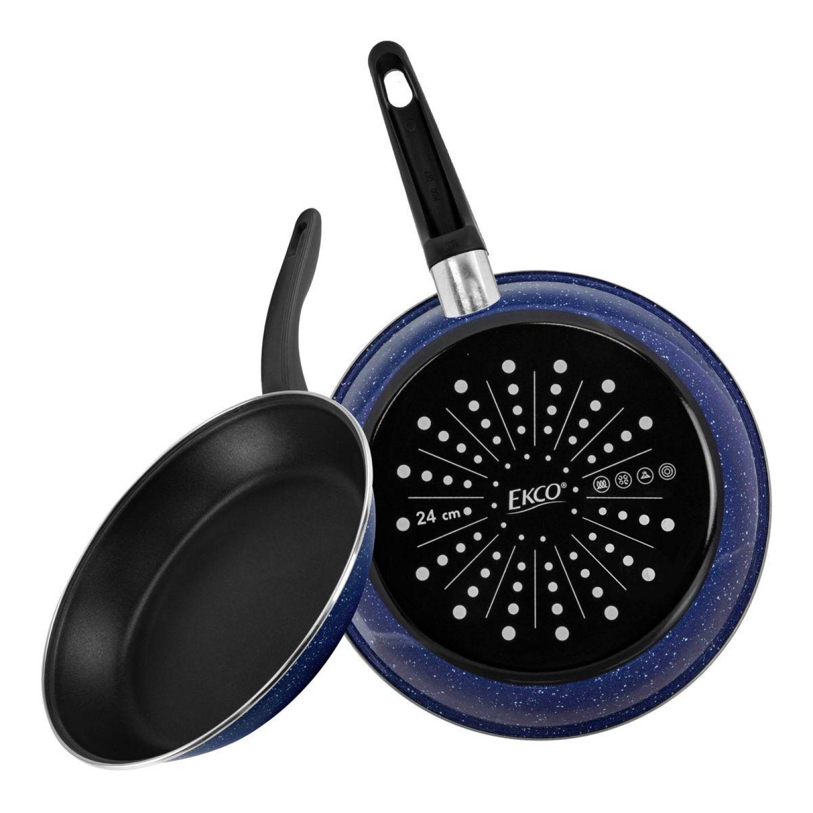 Batería de Cocina 6 piezas Azul Marino Ekco de Acero Esmaltado 