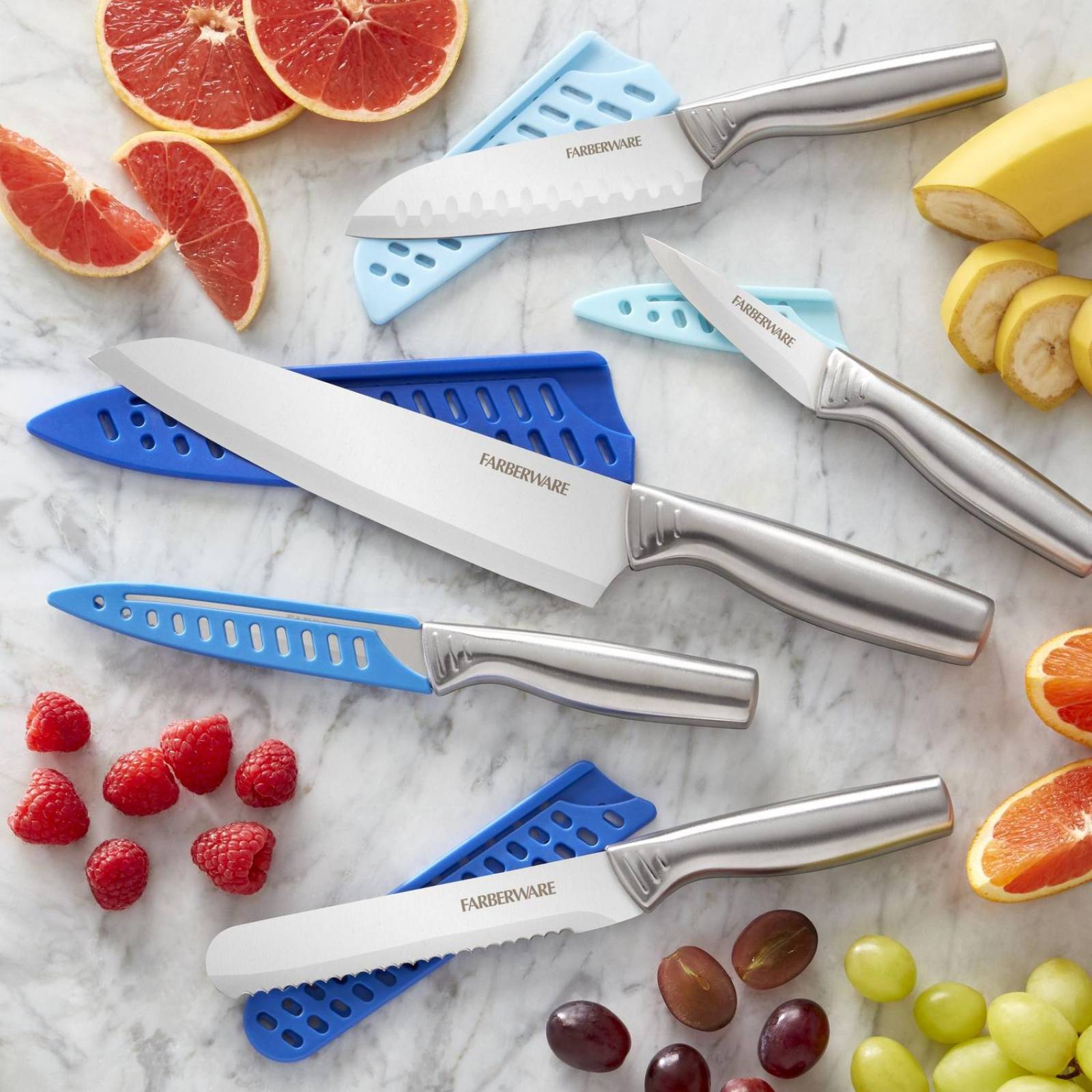 Set de Cuchillos 10 Piezas Farberware de Acero Inoxidable 