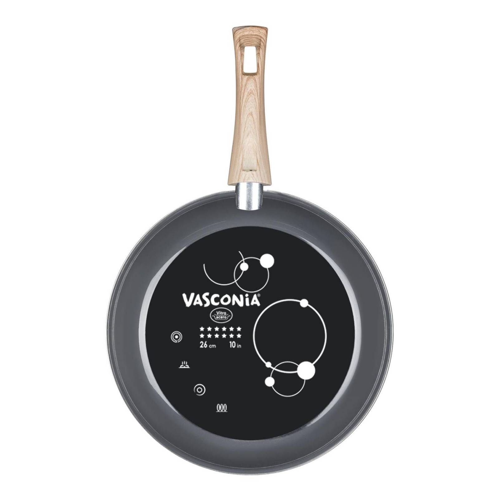 Sartén 26 cm Hecho de Vitroacero Vasconia Prime Gris 