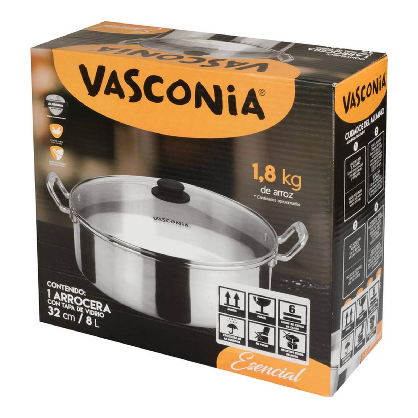 Arrocera De Aluminio 32 cm Vasconia Hecha de Aluminio 