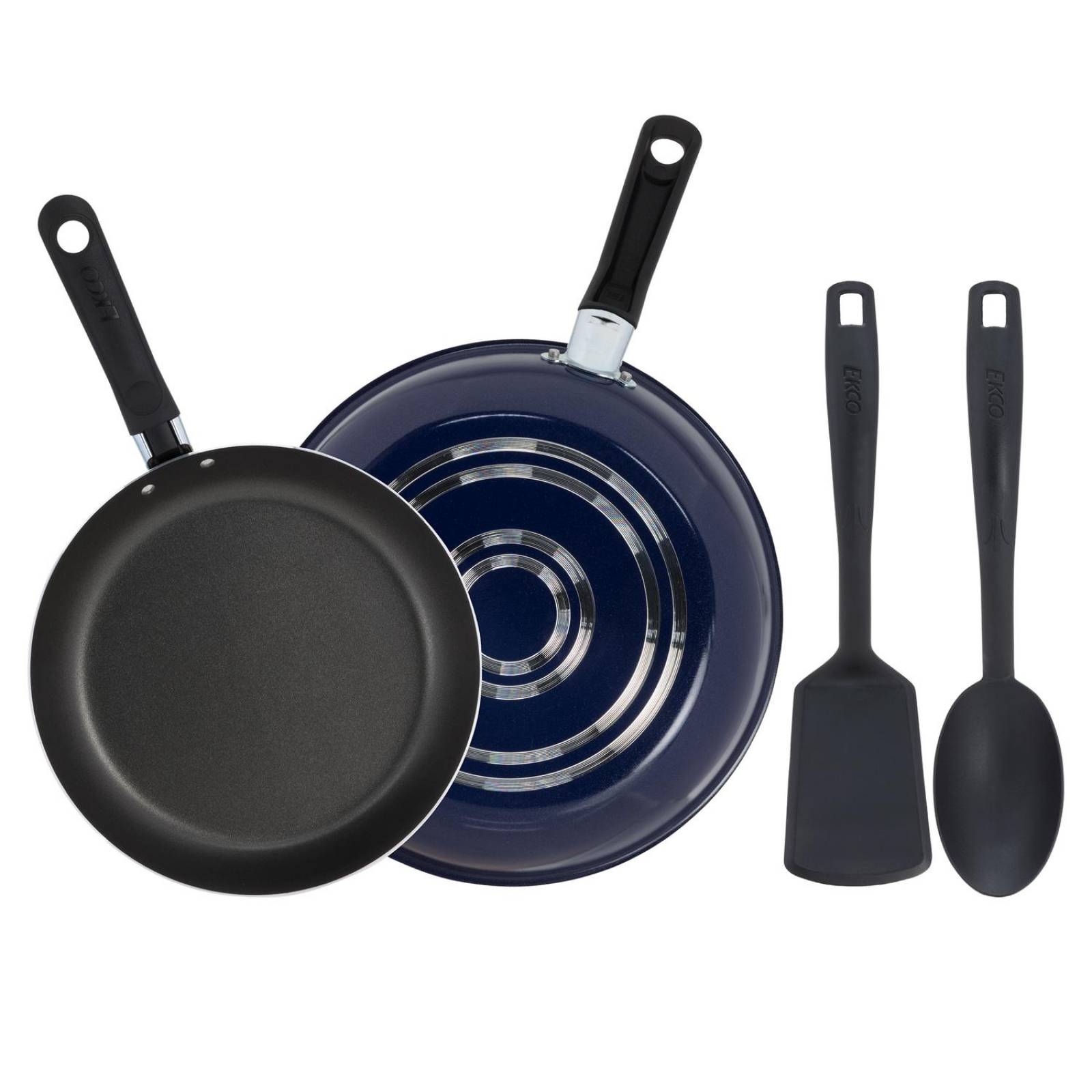 4 Pack de cocina 20/24 cm + utensilios Ekco Color Azul con Antiadherente Duraflon 