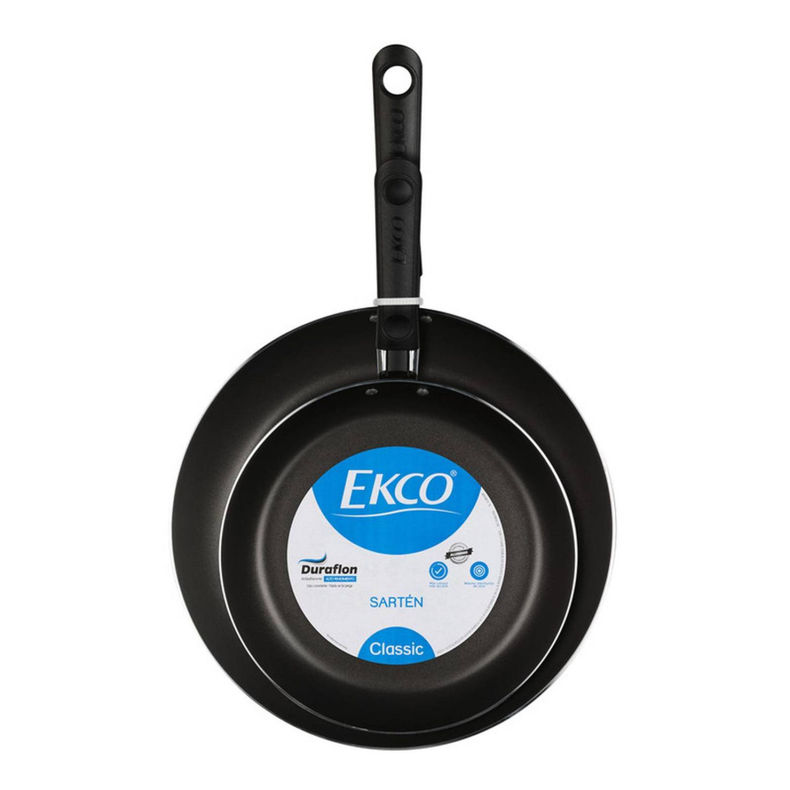 Juego de 2 Sartenes Ekco 24 y 30 cm Hechos de Aluminio 