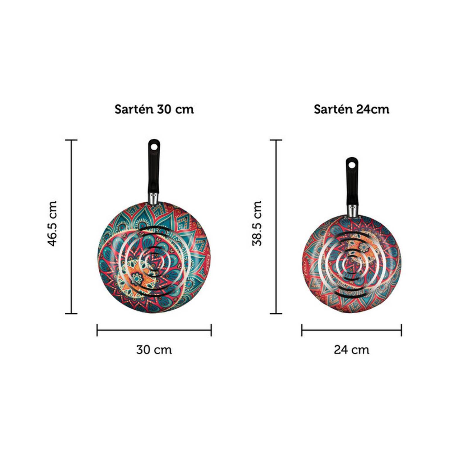 Juego de 2 Sartenes Ekco 24 y 30 cm Hechos de Aluminio 