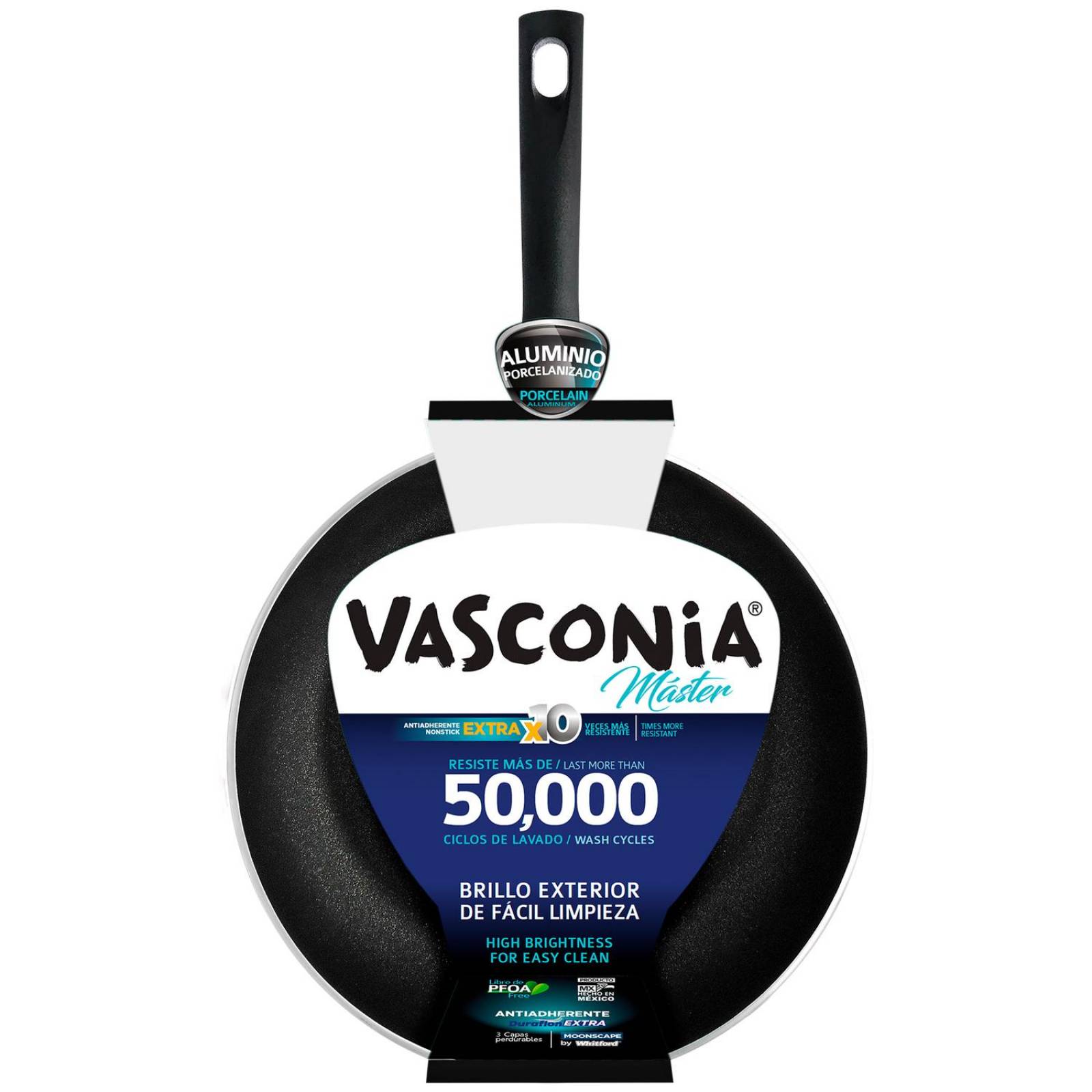 Sartén de 24cm. Vasconia Master de Aluminio porcelanizado con Antiadherente Moonscape