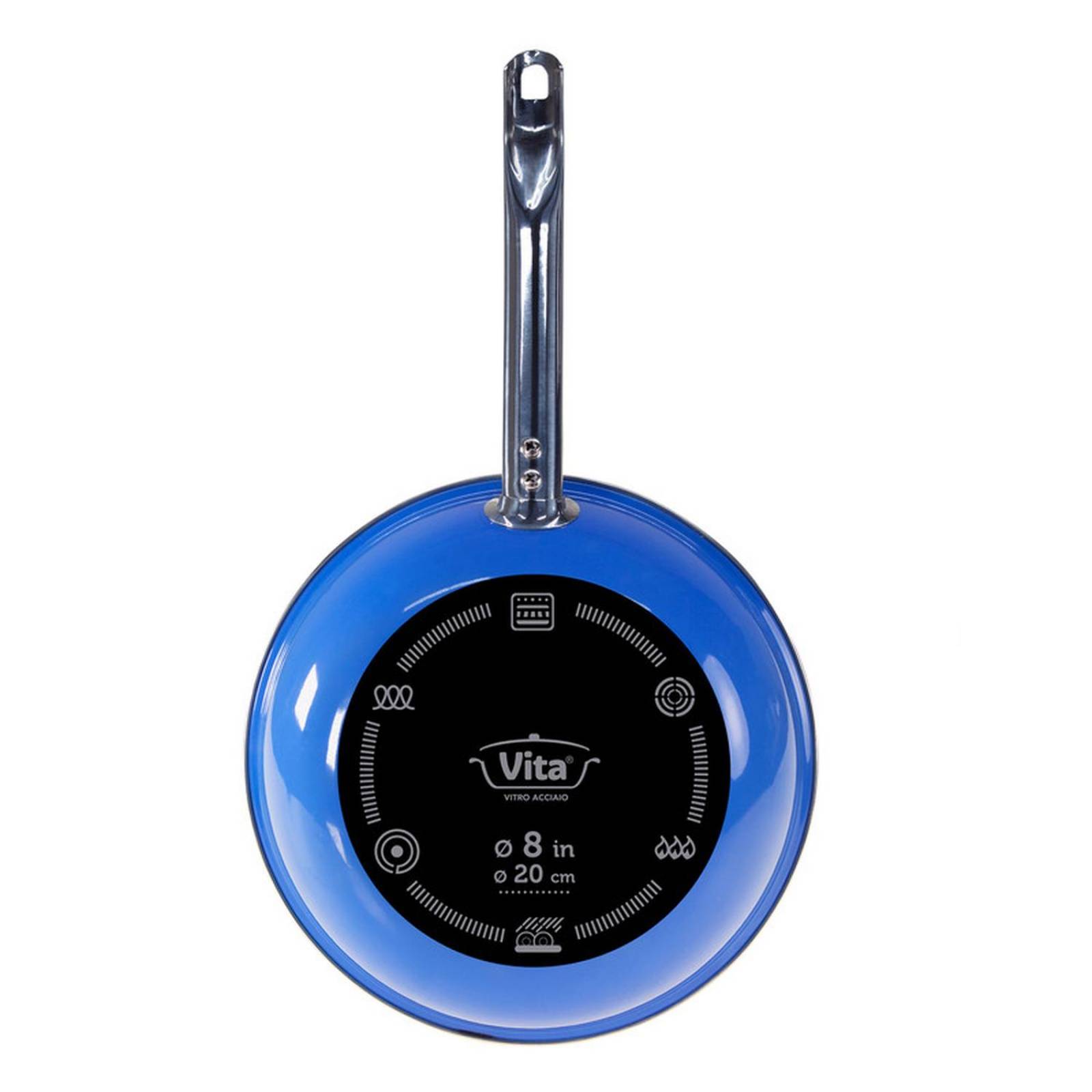 Sartén con Tapa de 20 cm Vita con Exterior Vitrificado y Antiadherente de Alta Gama 