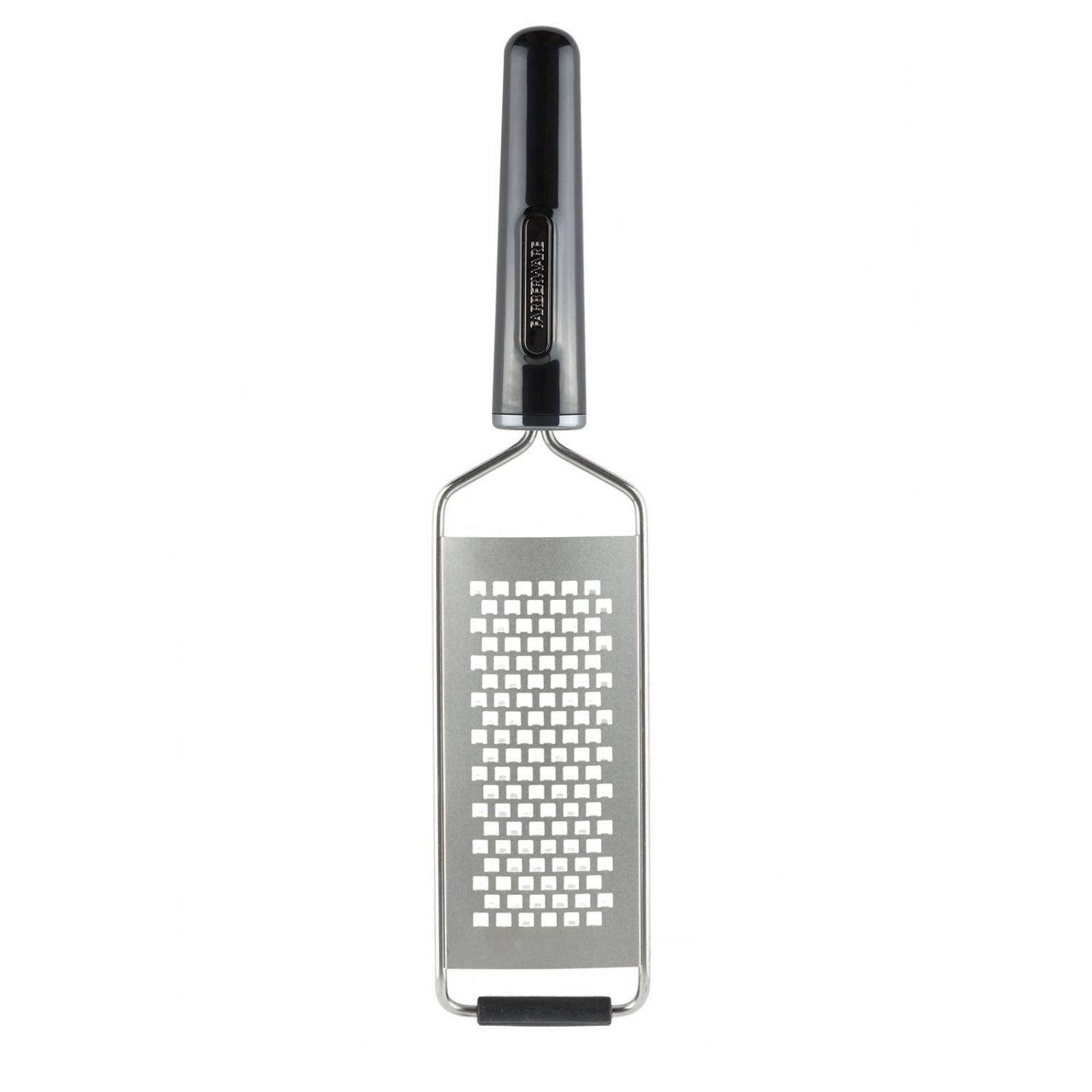 Rallador de acero inoxidable con mango de pp e inserto metalico y logo en relieve