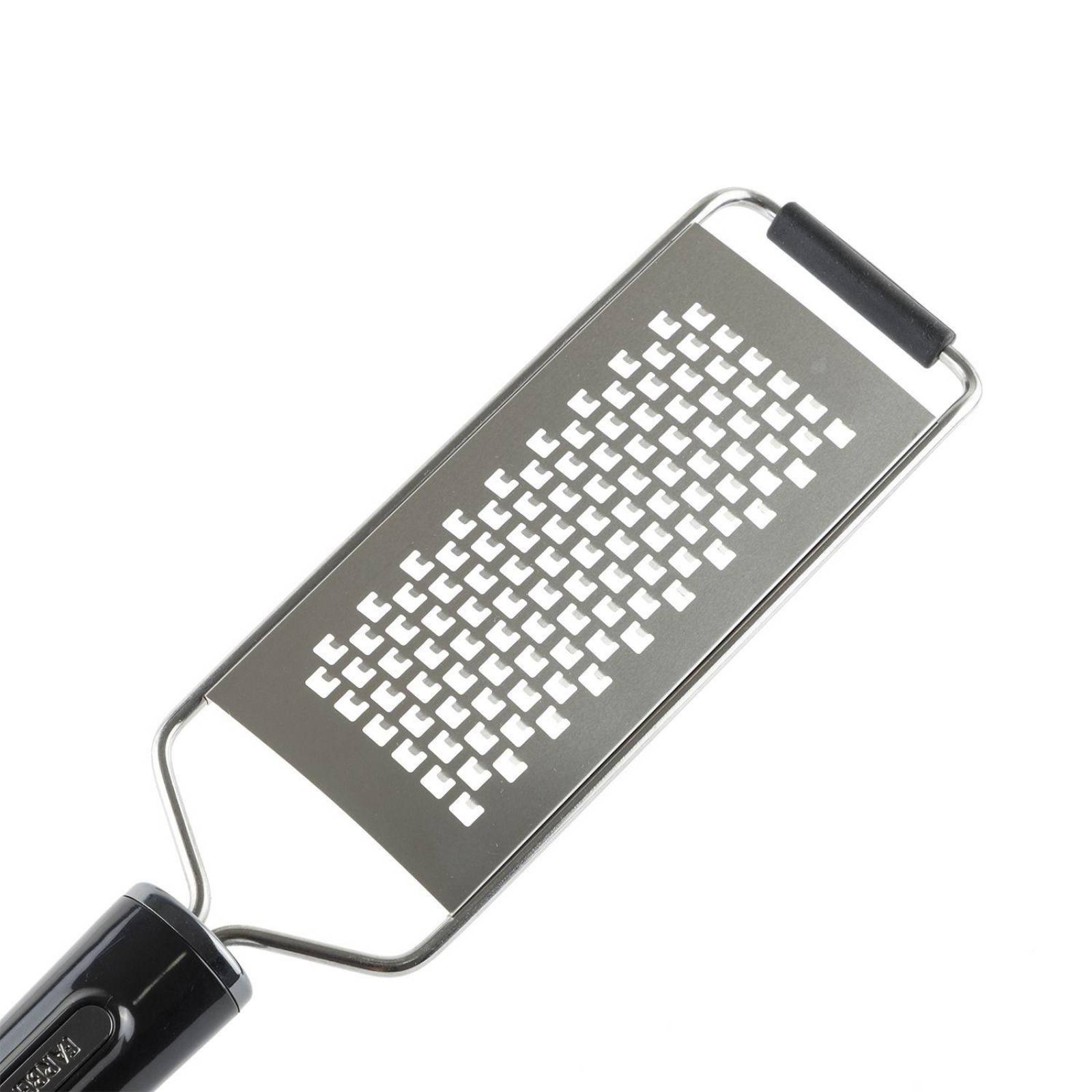 Rallador de acero inoxidable con mango de pp e inserto metalico y logo en relieve