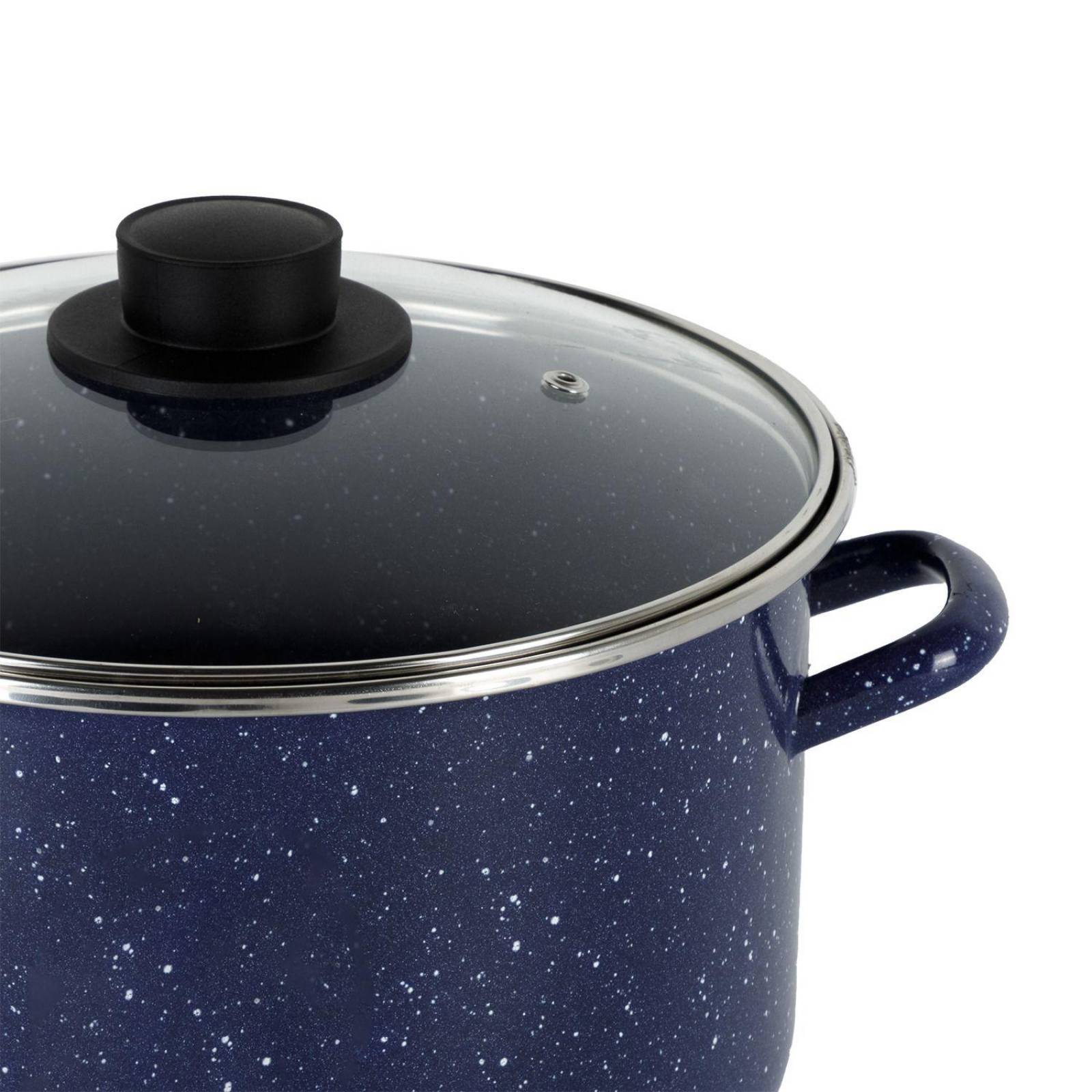 Olla con Tapa de 24 cm Ekco Azul de Acero Esmaltado 