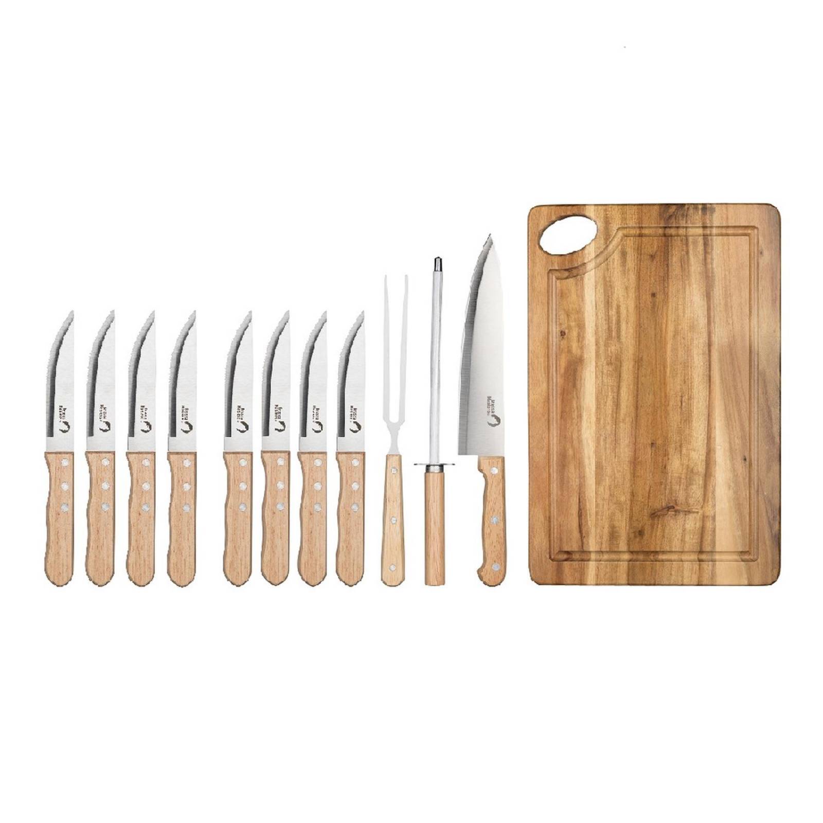 Juego de cuchillos para asado de acero inoxidable Brassa Masters 12 piezas